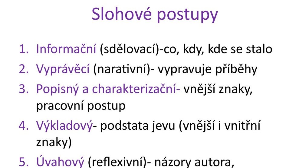 Slohová výchova maturantů